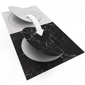 FORBO Allura Material  63544DR7 black marble circle